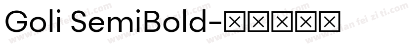 Goli SemiBold字体转换